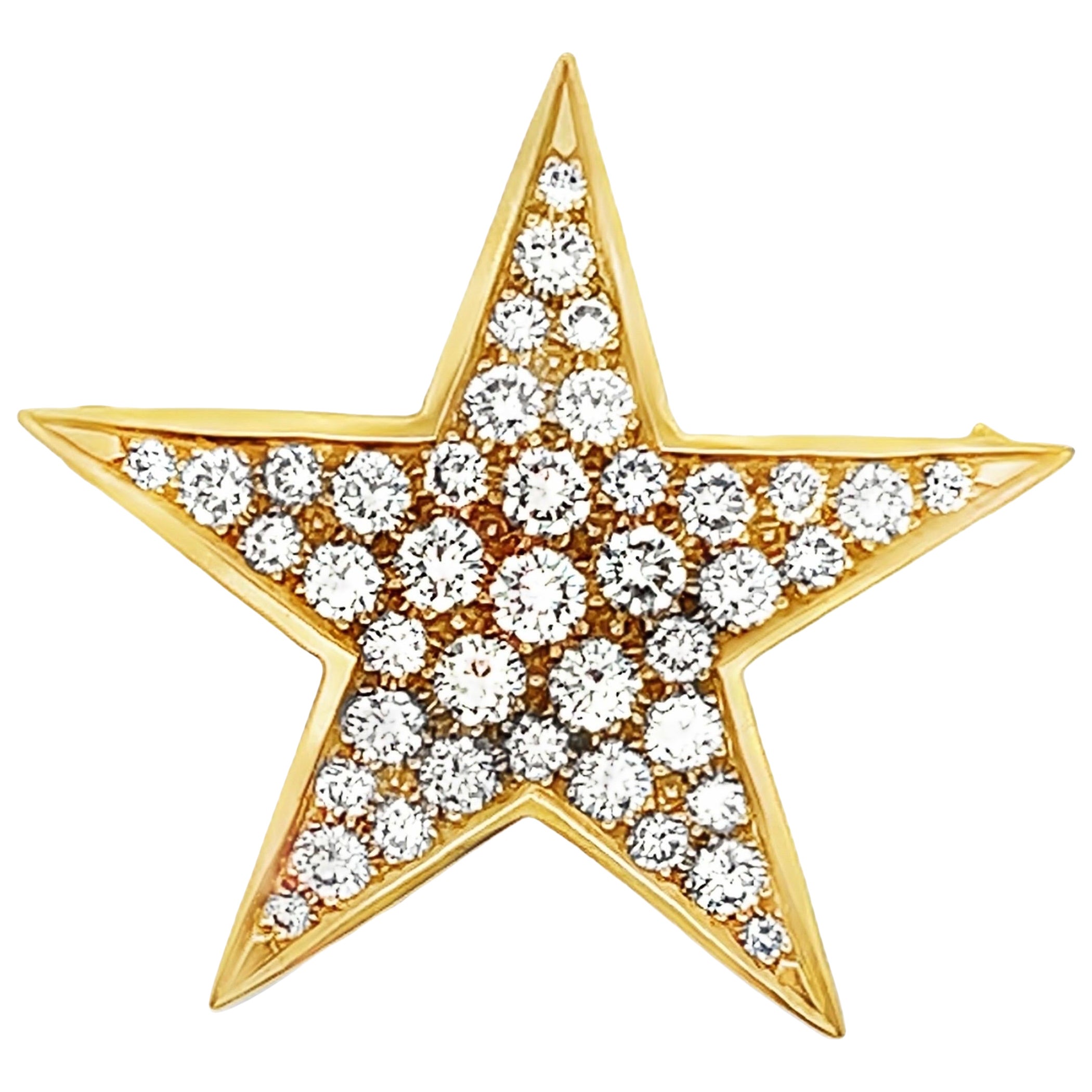 Broche étoile en diamant