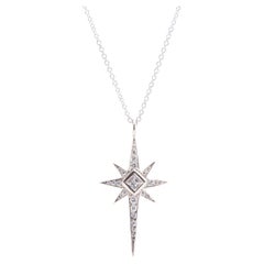 Diamond Star Cross Pendant