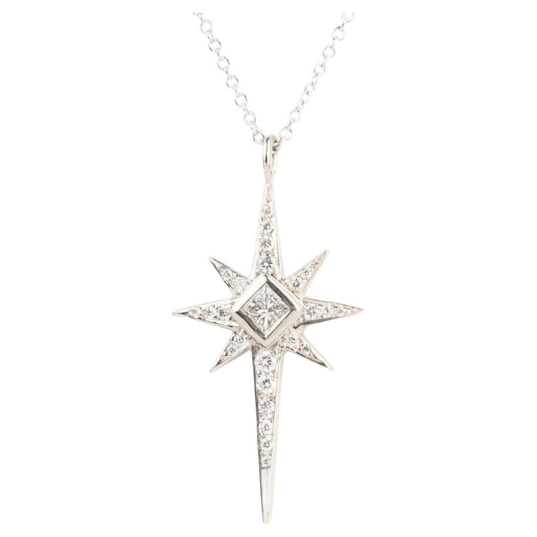 Diamond Star Cross Pendant For Sale