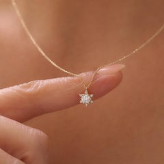 Diamond Star Dainty Necklace