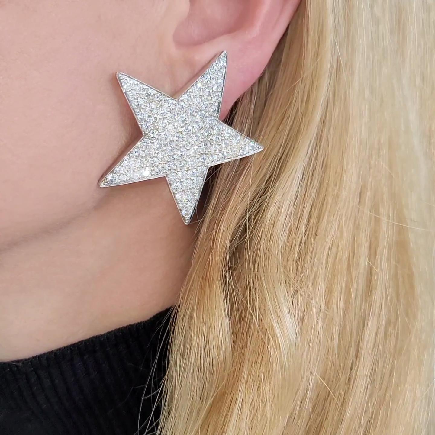 Artist Diamond Star Ear-Clips