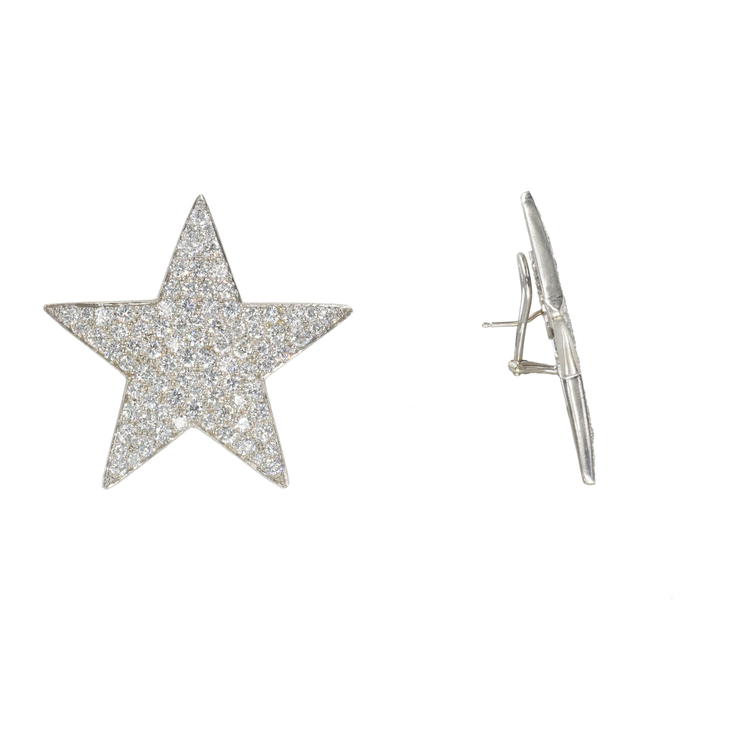 Women's Diamond Star Ear-Clips