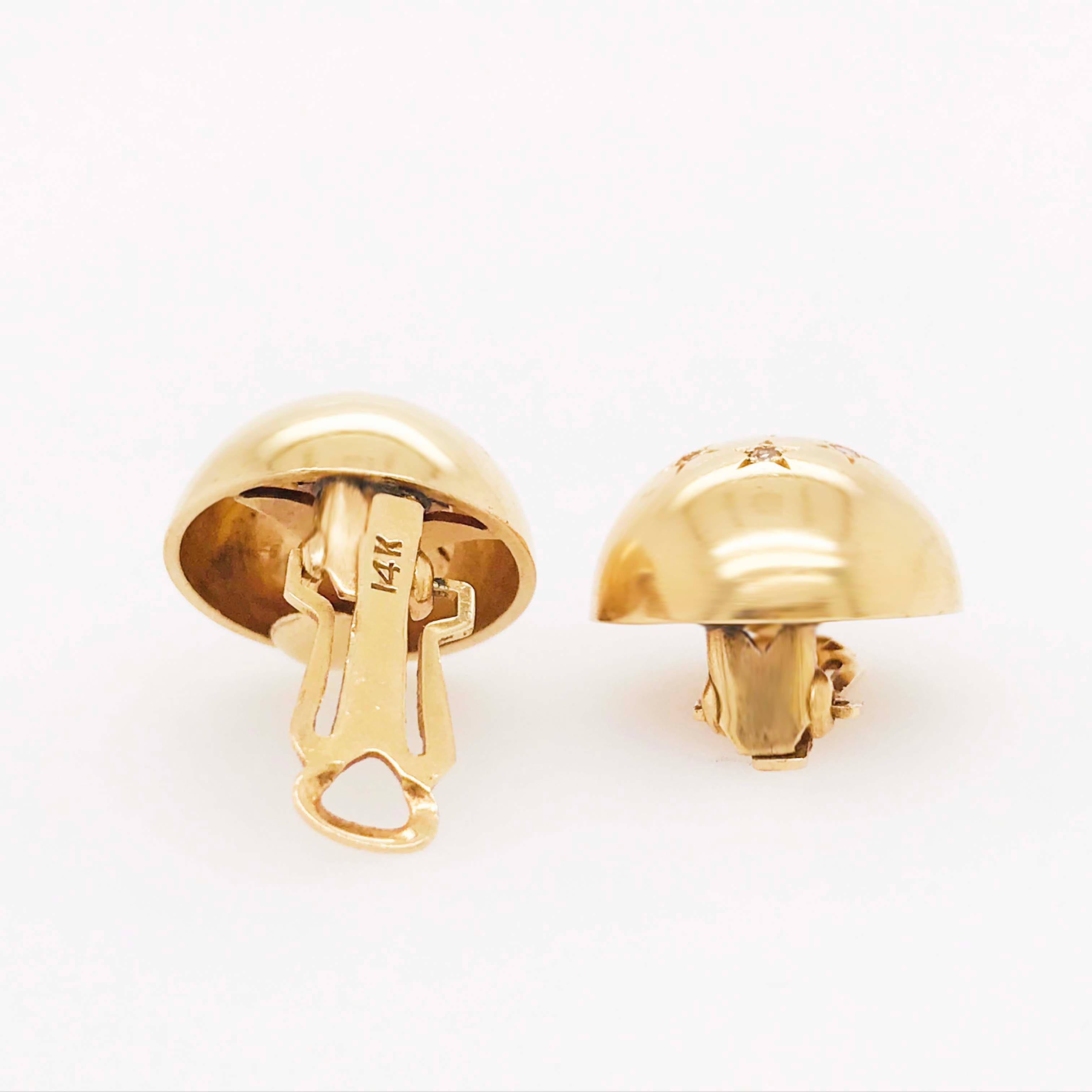 14 karat gold ball earrings