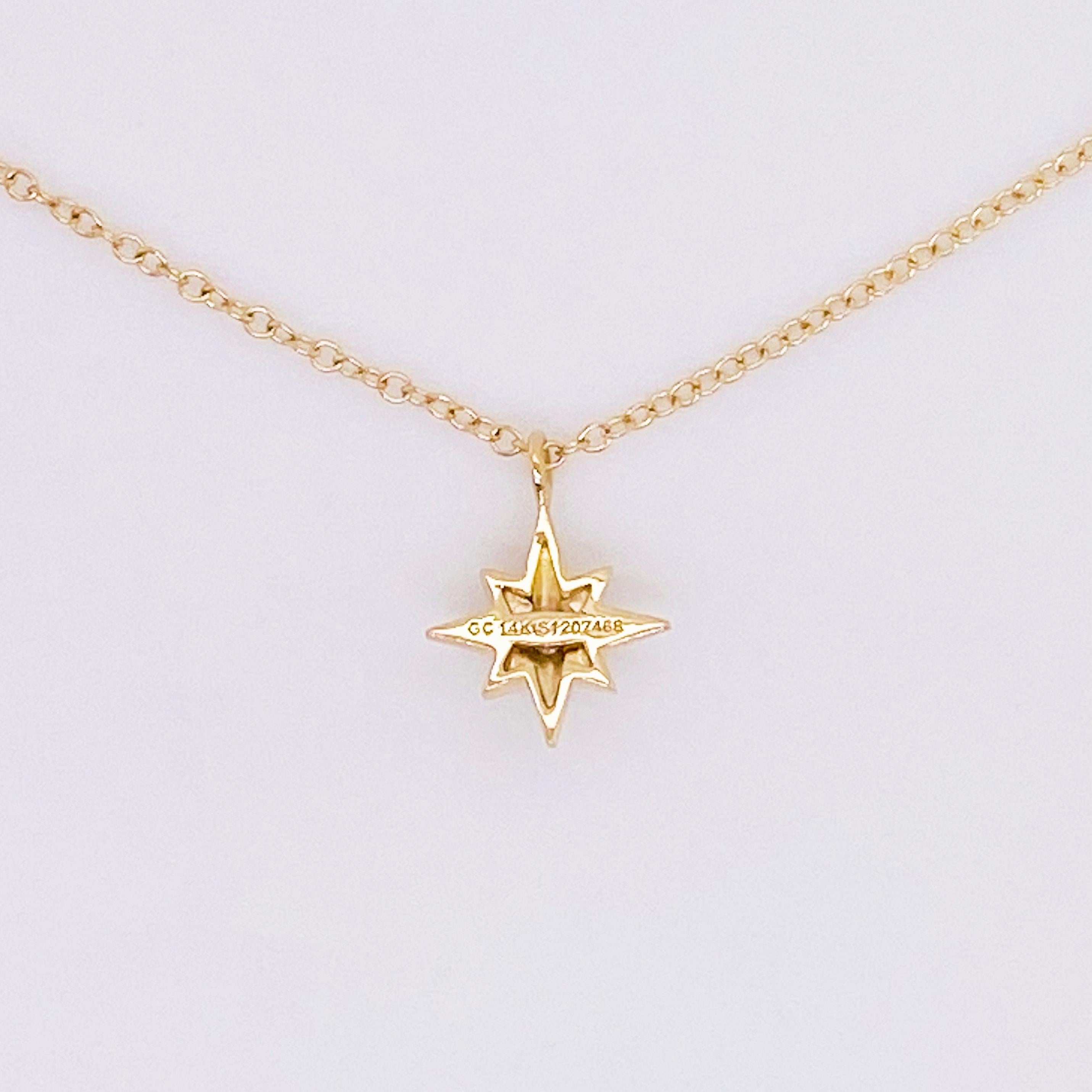 north star pendant gold