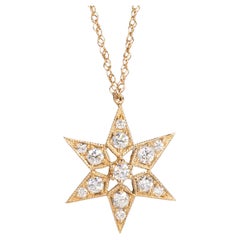 Diamond Star Necklace Gold