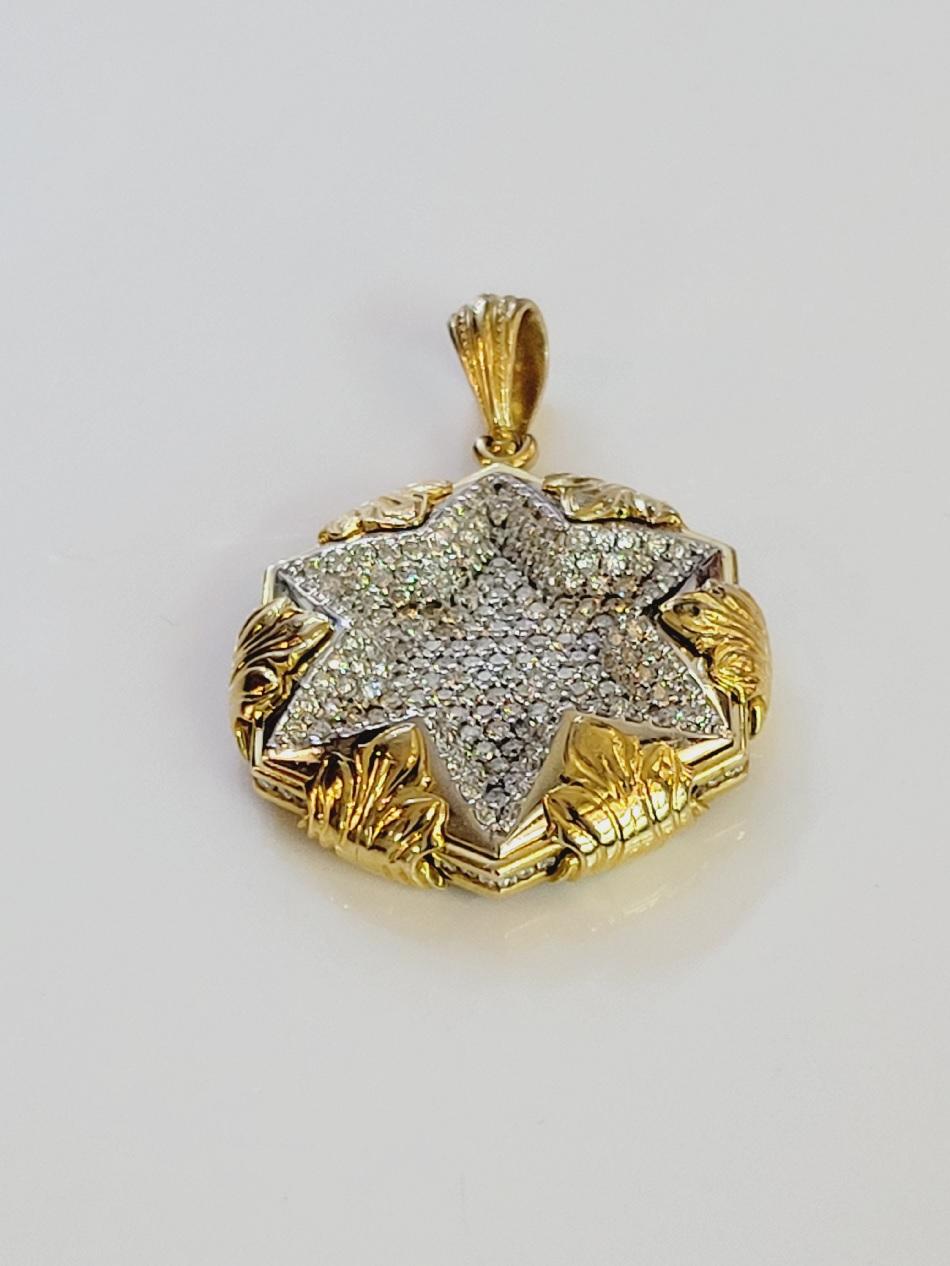 Round Cut Diamond Star Of David For Sale