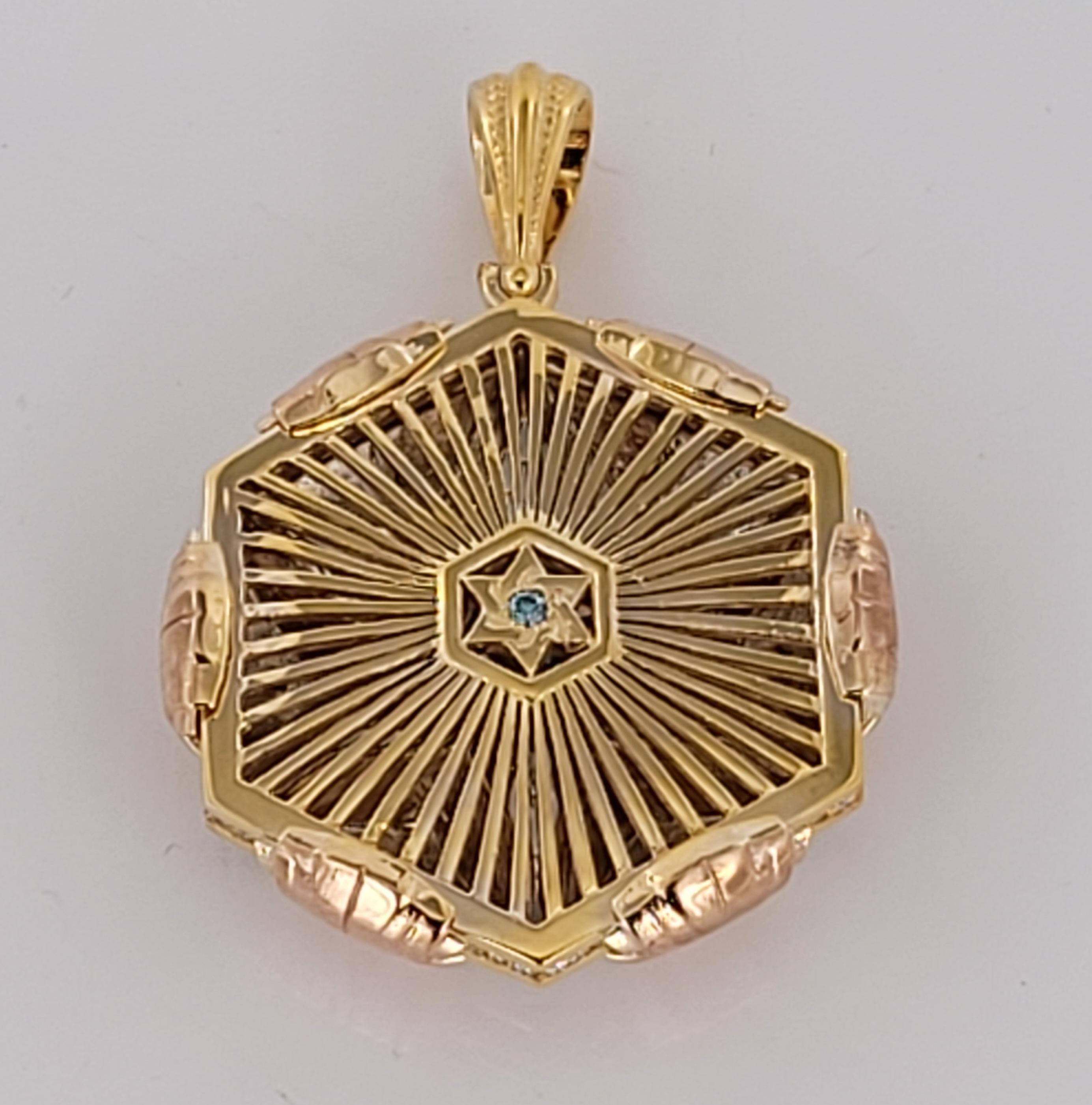 Diamond Star Of David in 14K Yellow Gold For Sale 1