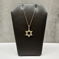 Diamond Star of David Necklace 10kt Yellow Gold 0.15ctw GH SI New