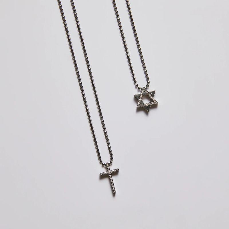 black diamond star of david necklace