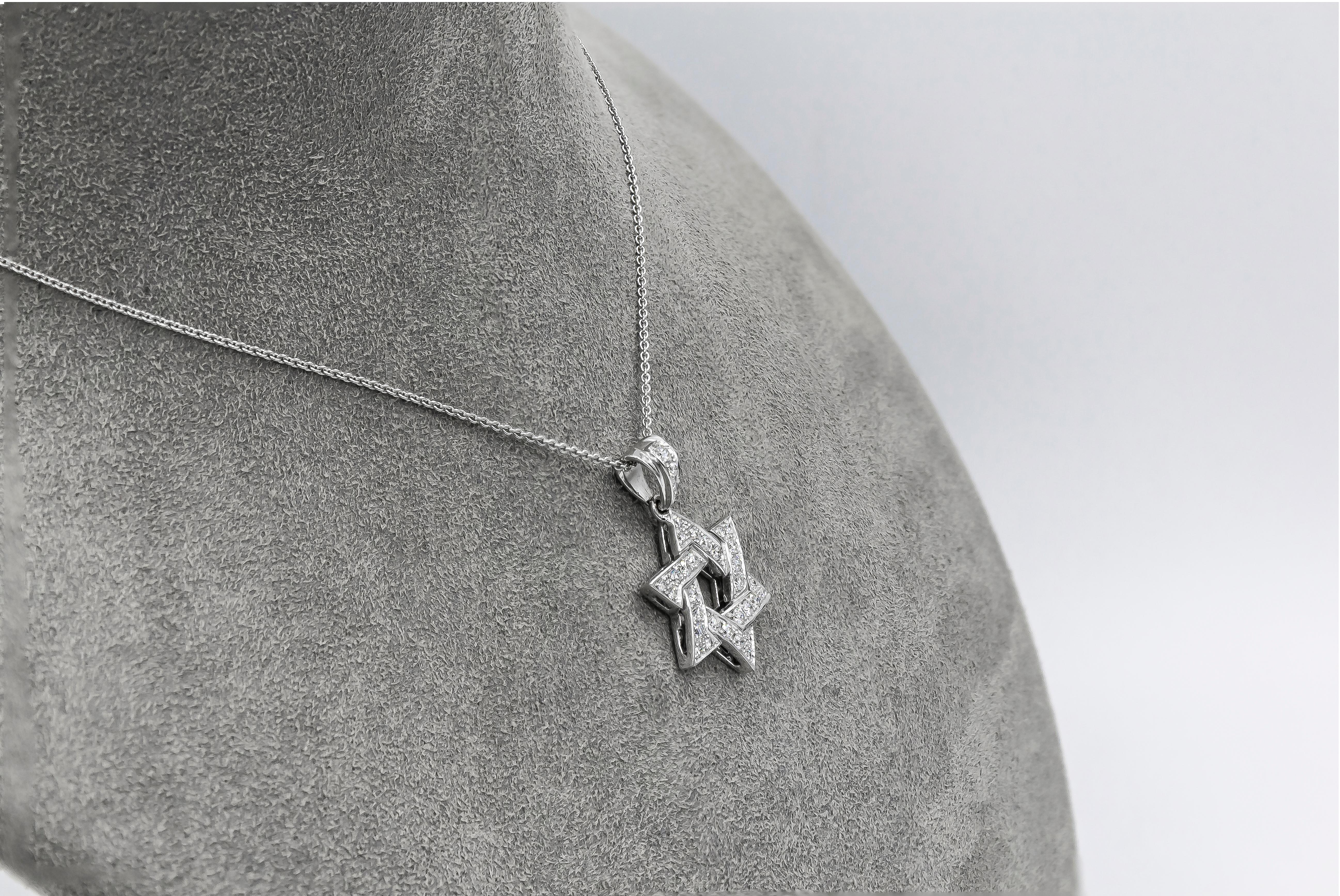 star of david diamond pendant