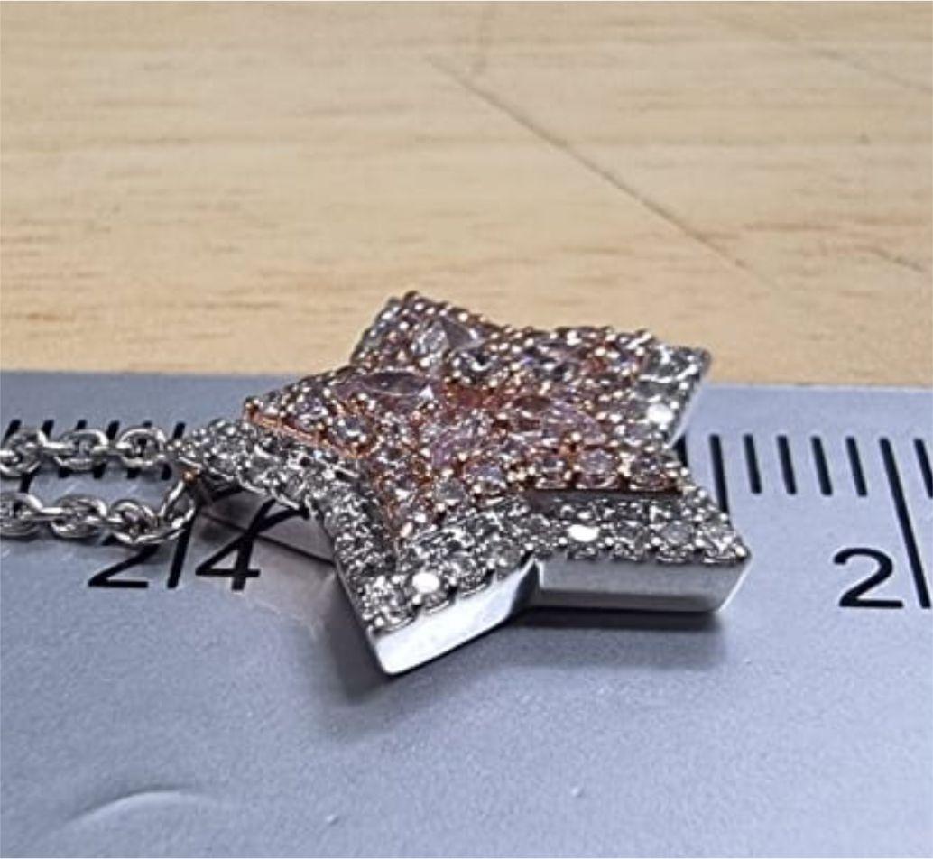 Pear Cut  Diamond Star Pendant Chain For Sale