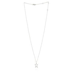 Diamant-Stern-Anhänger Kette Halskette aus 14k Weißgold