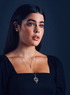 Diamond Star Pendant Necklace in 18K Gold