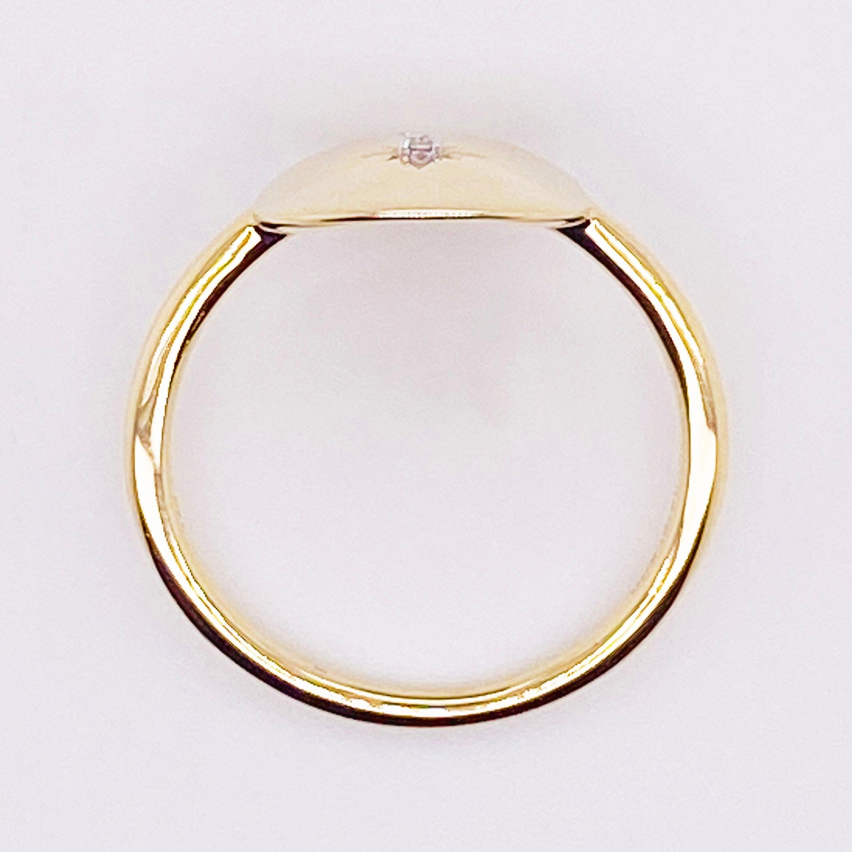 For Sale:  Diamond Star Ring, 14 Karat Yellow Gold Oval Medallion North Star, LR51828Y45JJ 5
