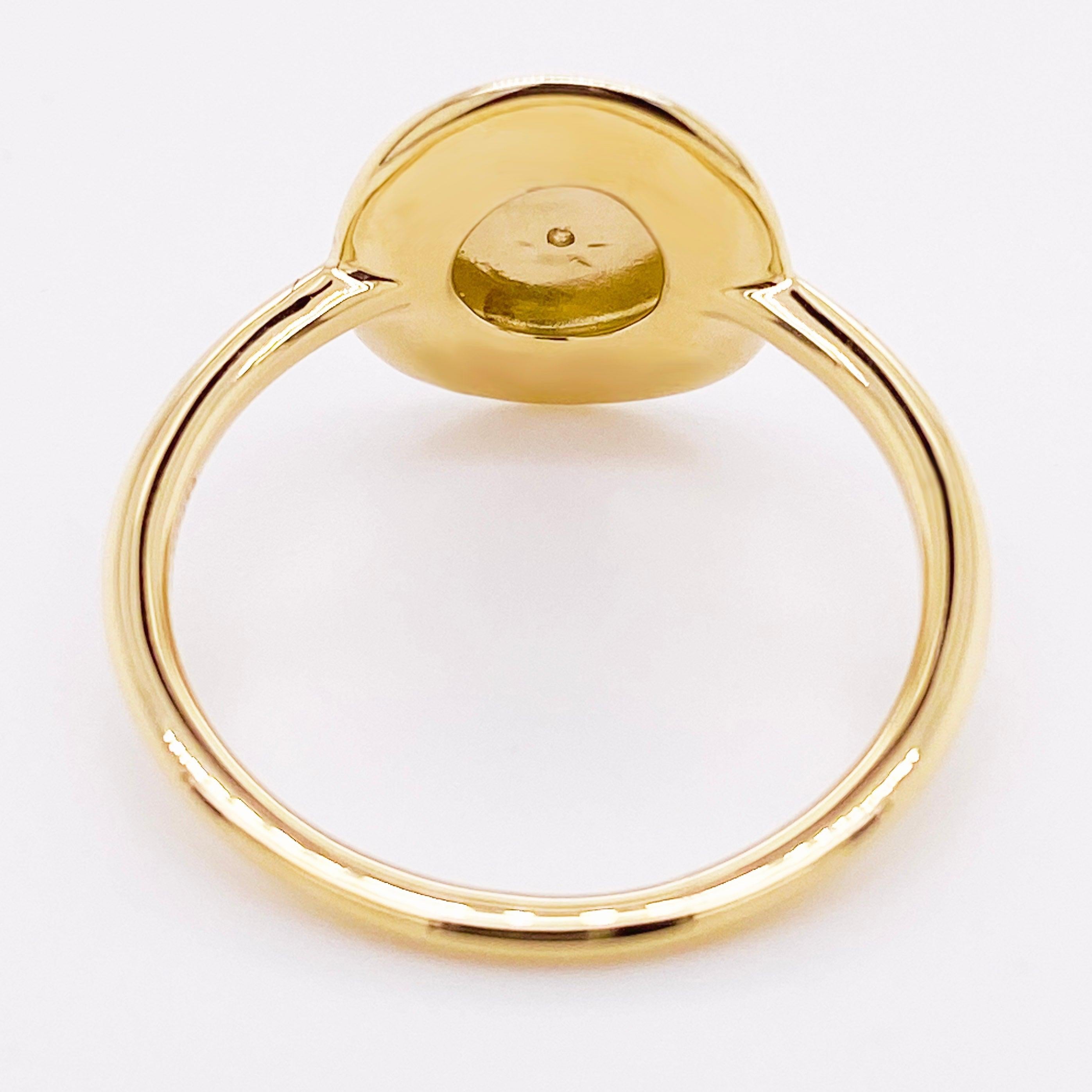 For Sale:  Diamond Star Ring, 14 Karat Yellow Gold Oval Medallion North Star, LR51828Y45JJ 6