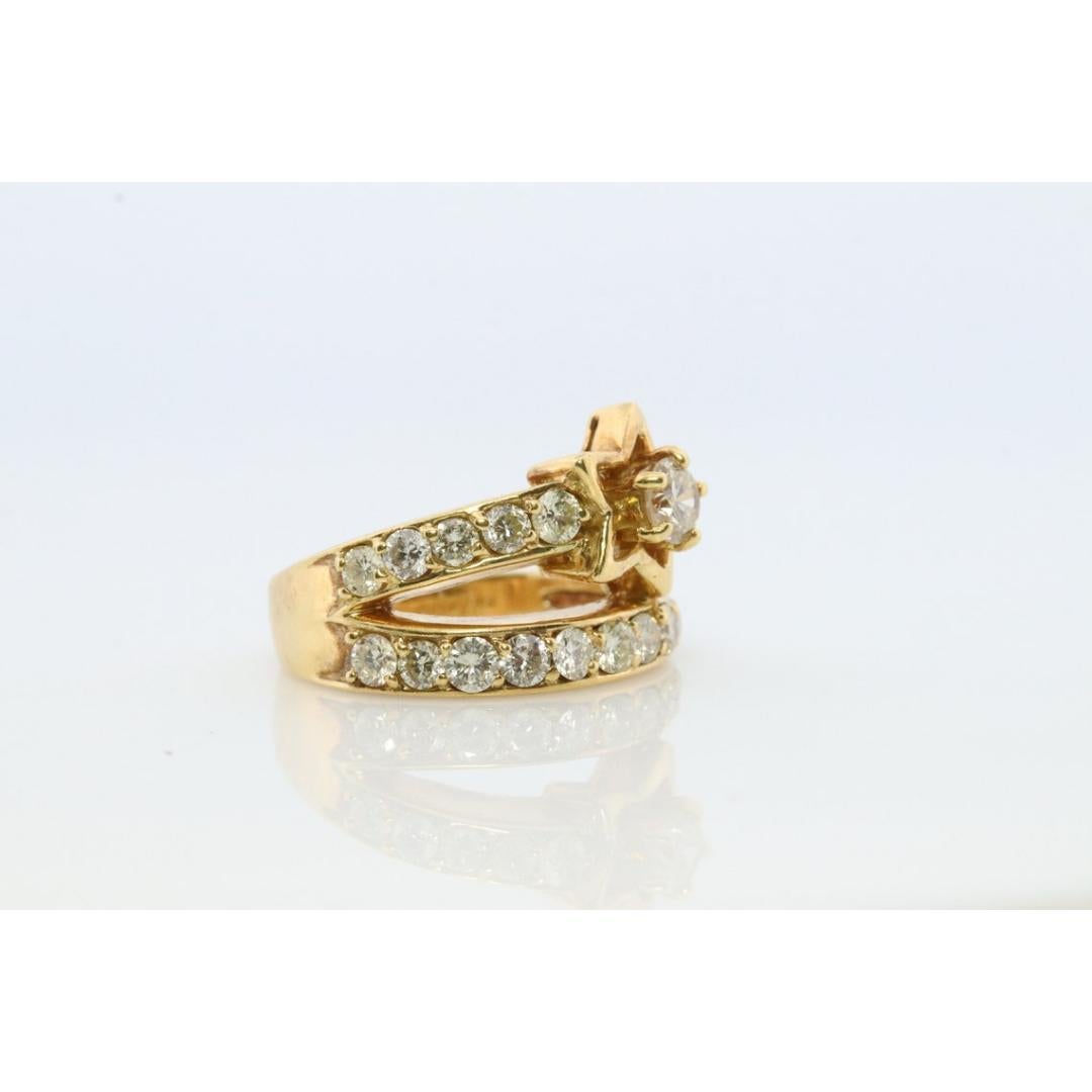 Diamond Star Ring. 18k Yellow Gold Diamond Ring. Shooting Star Wrap around Ring. For Sale 1