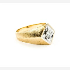 Diamant-Sternring aus 14k Gelbgold