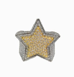 Diamond Star Two Tone Men Ring