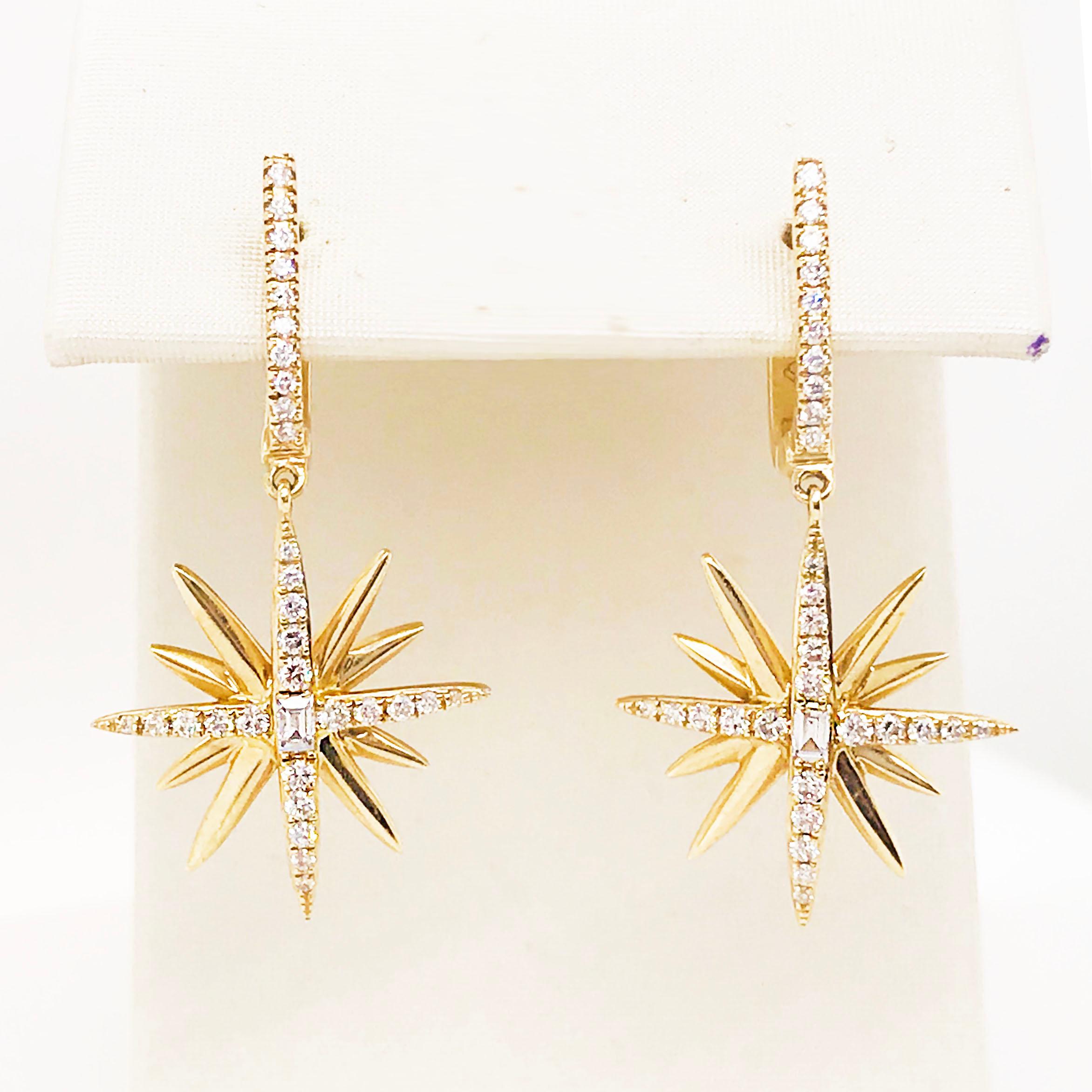 gold starburst earrings