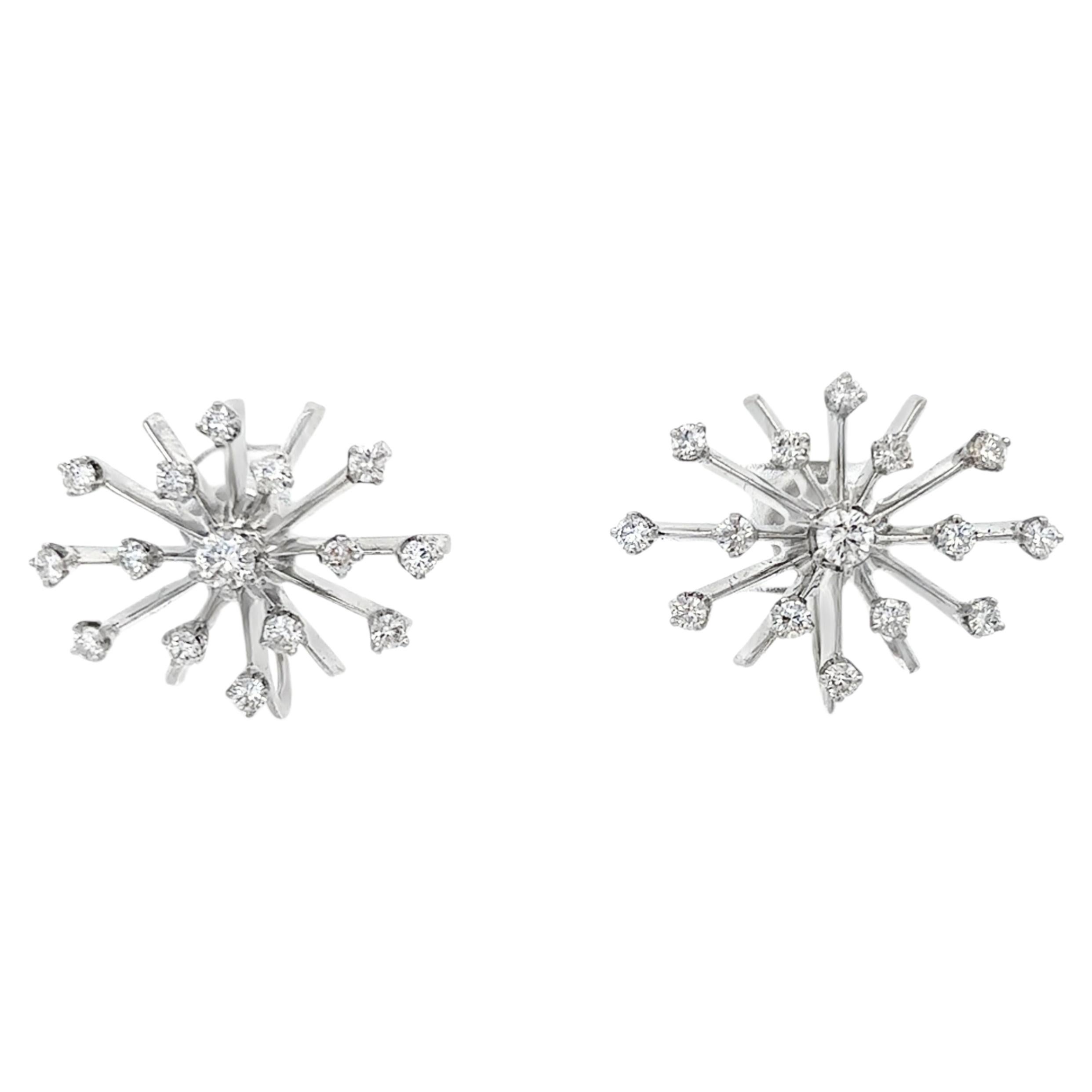 Orecchini a stella con diamante