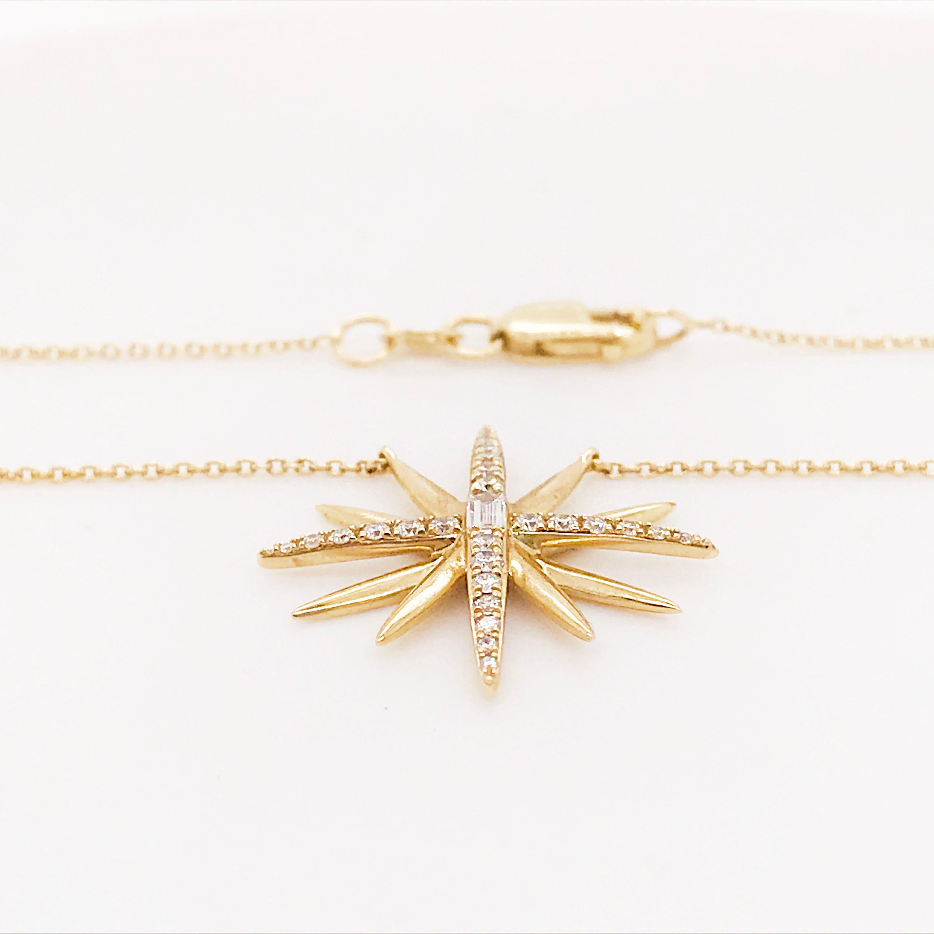 starburst necklace gold