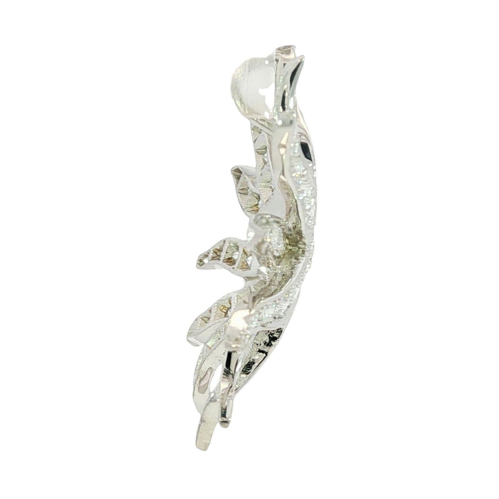 Pendentif étoile en or blanc 18K ~1.94ctw Diamants en vente 5