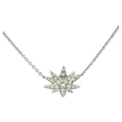 Collana con ciondolo a stella con diamanti in oro bianco 18 carati  ~1.0ctw