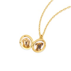 Diamond Starburst Round Locket In 18ct Gold Vermeil
