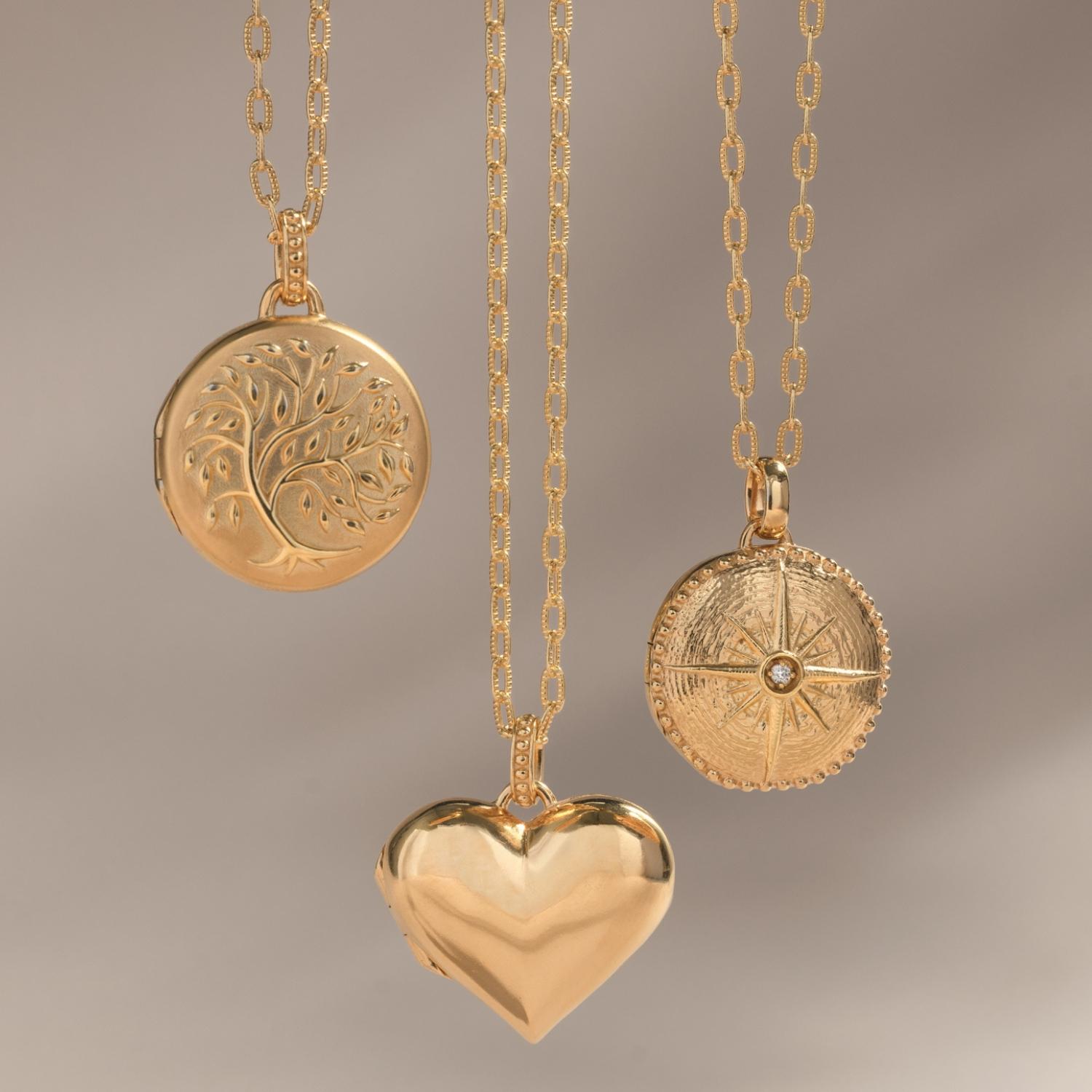 Medaglione rotondo con diamante a stella in argento sterling in vendita 3