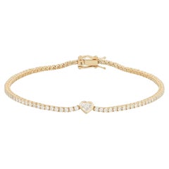 Diamond Stardust 14K (or 18k upon request) Yellow Gold Tennis Bracelet