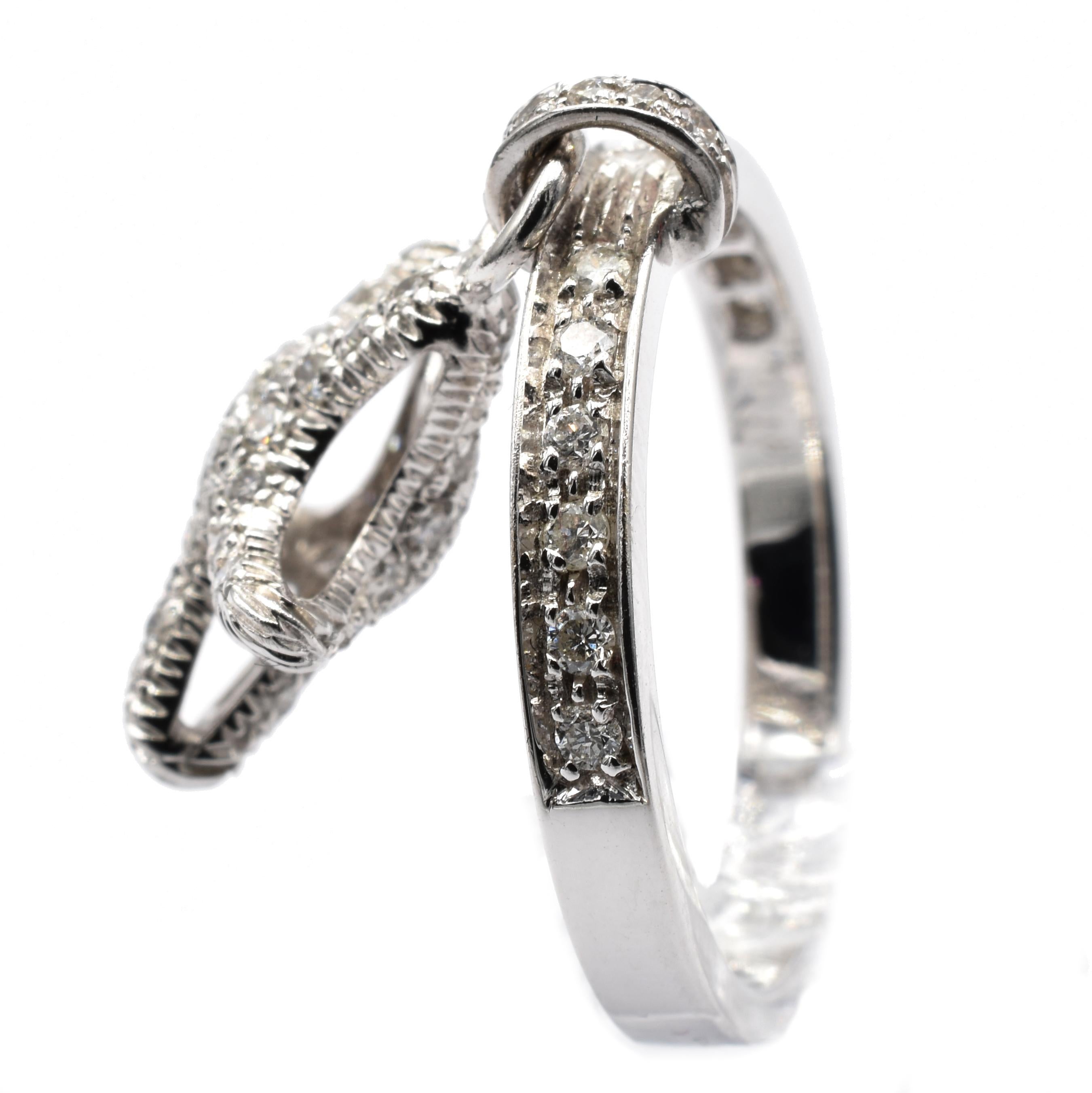 Gilberto Cassola Anillo de oro blanco con estrella de mar y diamantes Hecho en Italia Corte redondo en venta