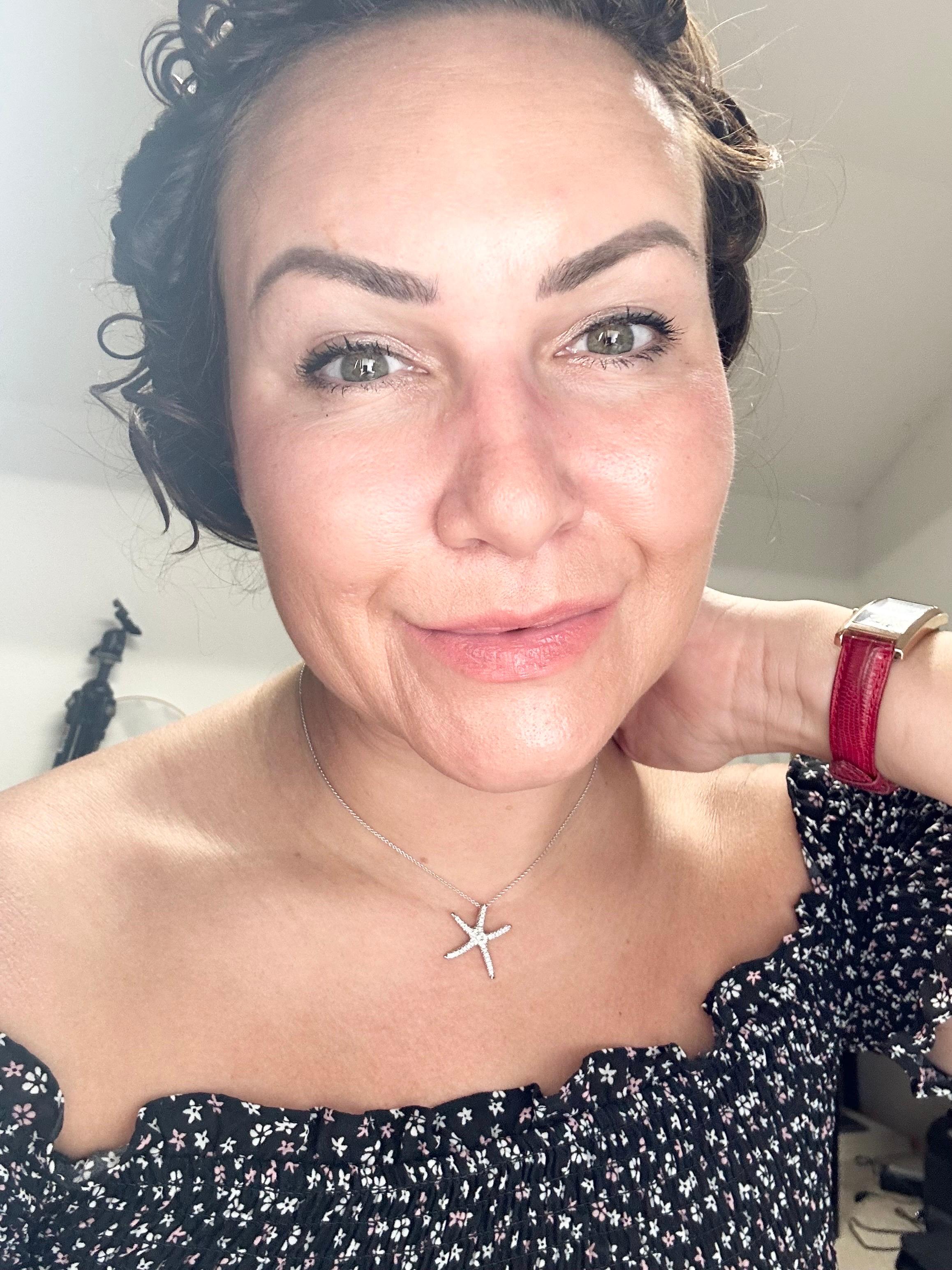 Collana con ciondolo a forma di stella marina con diamante in oro bianco 14KT di ottima fattura in vendita 7