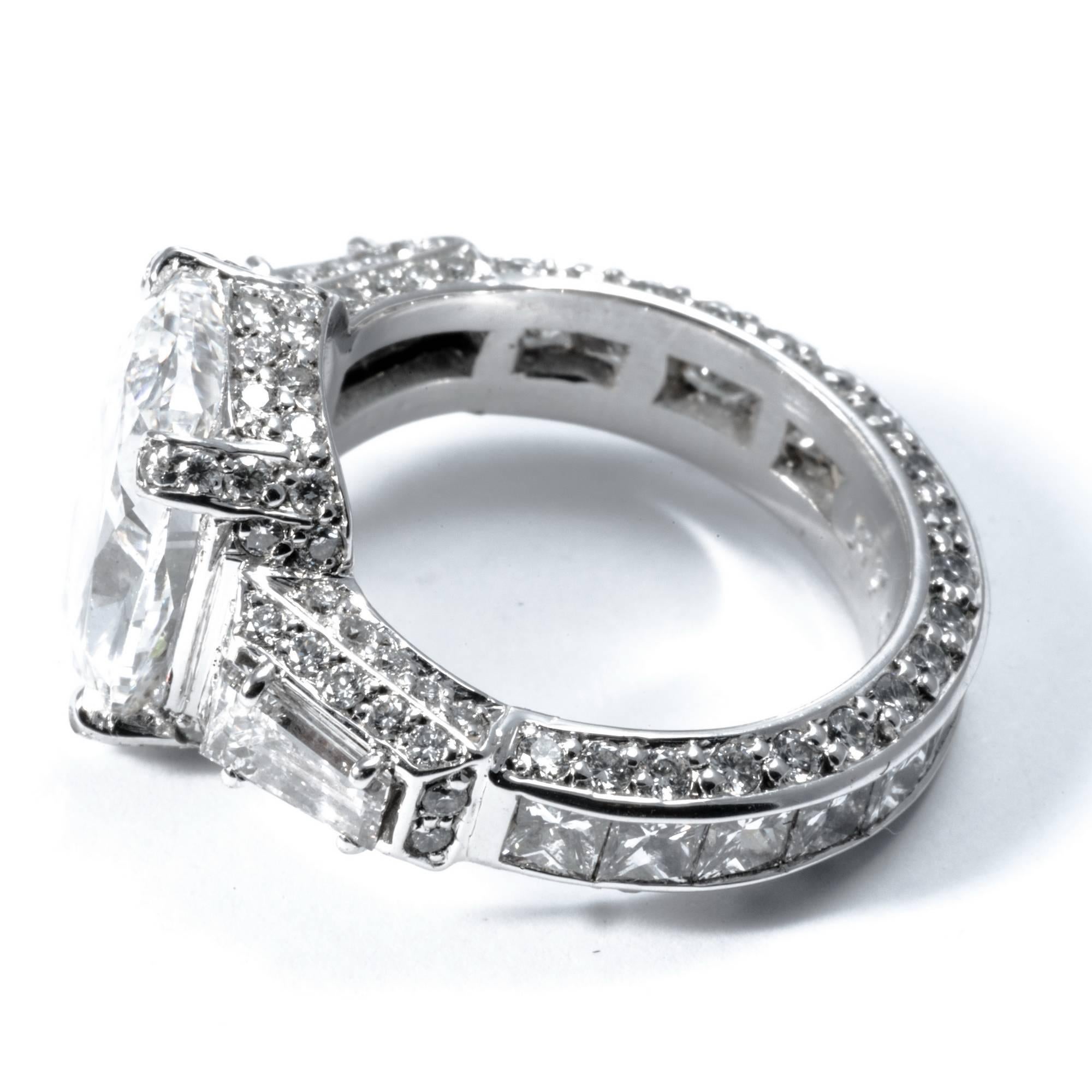 Diamond Statement Engagement Cocktail Ring Band 1