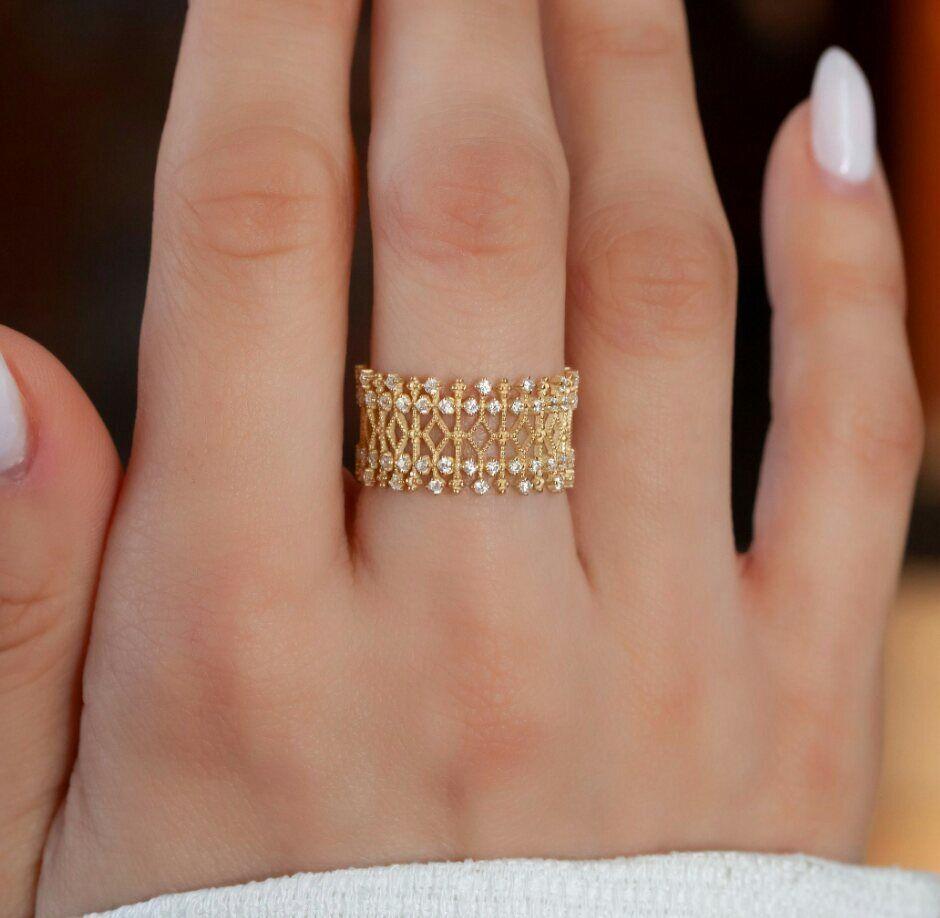Diamond Statement Ring 14K Solid Gold Stacking ring Women ring Gift For Birthday
Total Carat Weight
0.24 Cts And Above
Base Metal
Gold
Band Width
12 mm
Main Stone
Diamond
Metal
Yellow Gold
Certification
14K Hallmarked, IGI
Colour
Gold
Metal