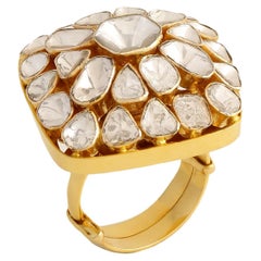 Diamond Statement Ring Cum Pendant Handcrafted in 14k Gold