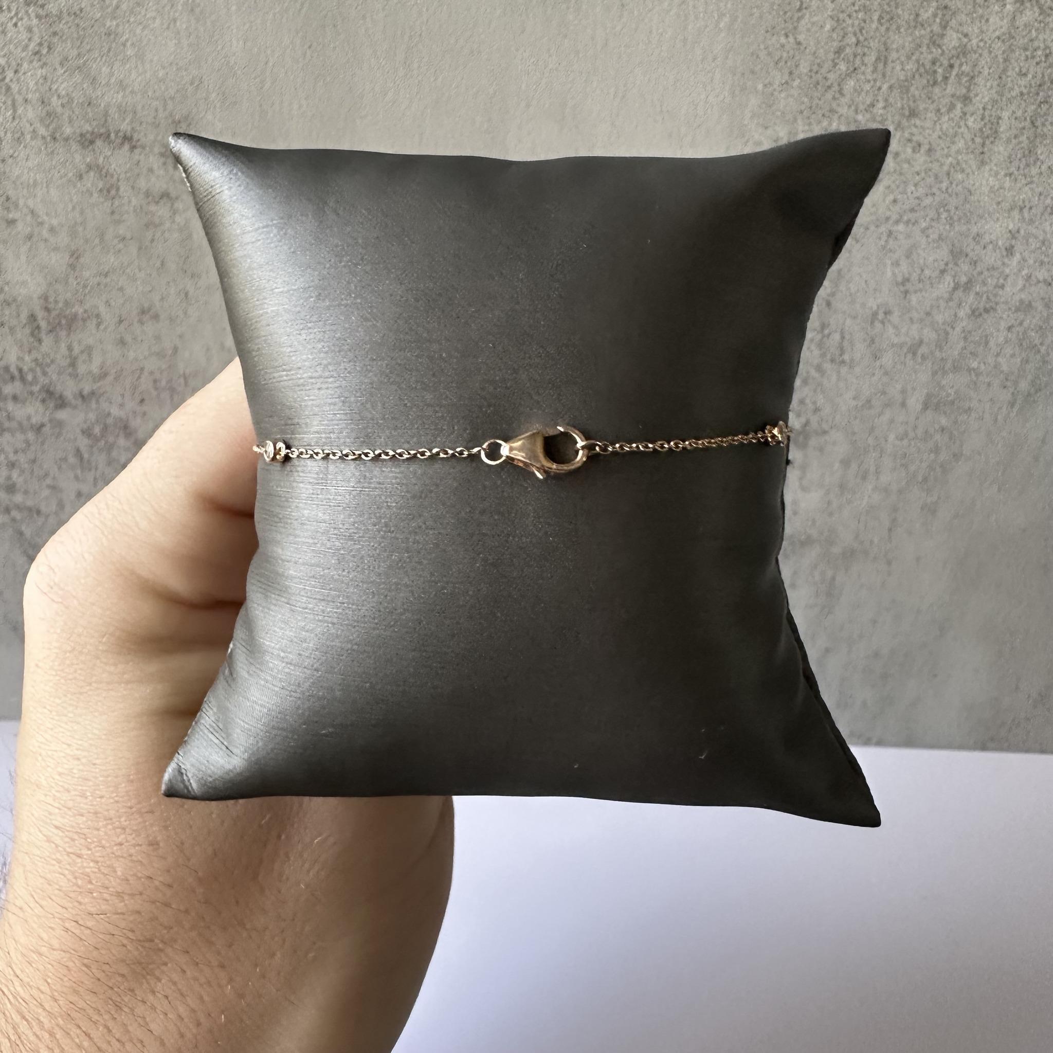 Diamant-Station Armband in 14kt Rose Gold - 0,15ctw GH I1 Diamanten, 7,5