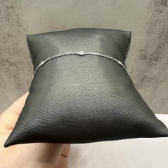 Diamond Station Bracelet in 14kt White Gold – 0.22ctw, 7in, New