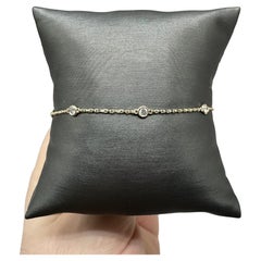Pulsera Estación de Diamantes en Oro Amarillo de 14kt - 0.33ctw, 7in, Nuevo