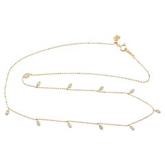 Diamond Delicate Chain Necklace Made In 18k Yellow Gold