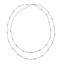 Diamant-Station-Halskette, 7,75 Karat