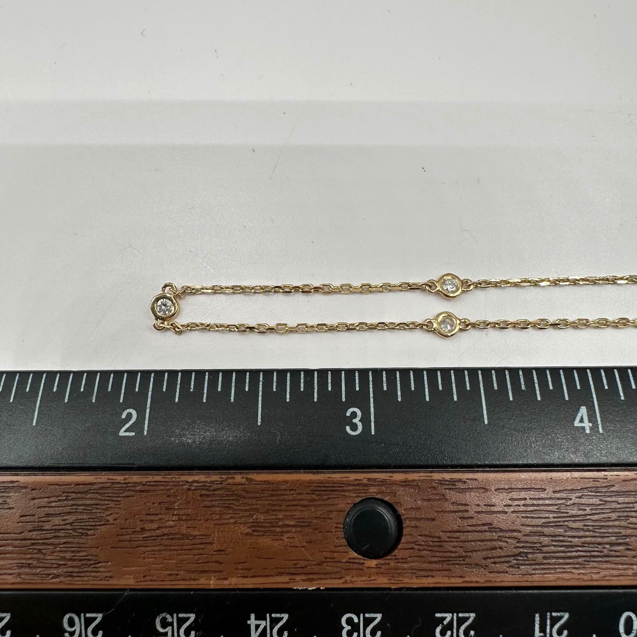 Women's Diamond Station Necklace in 18kt Yellow Gold - 0.30ctw GH SI Diamonds, New