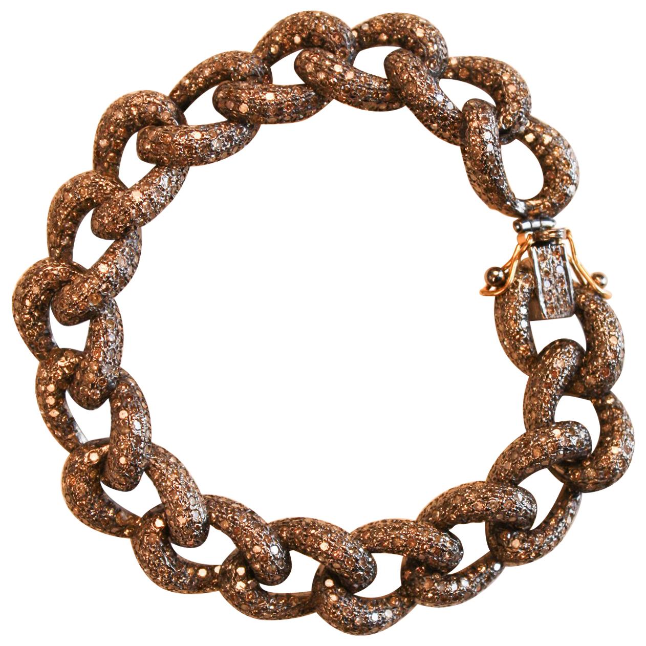 Heavy Silver Link Bracelet For Sale at 1stDibs