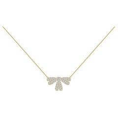 Diamond Still Blooming Necklace in 18 Karat Gold