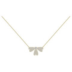 Collier en or 18 carats et diamants en fleurs