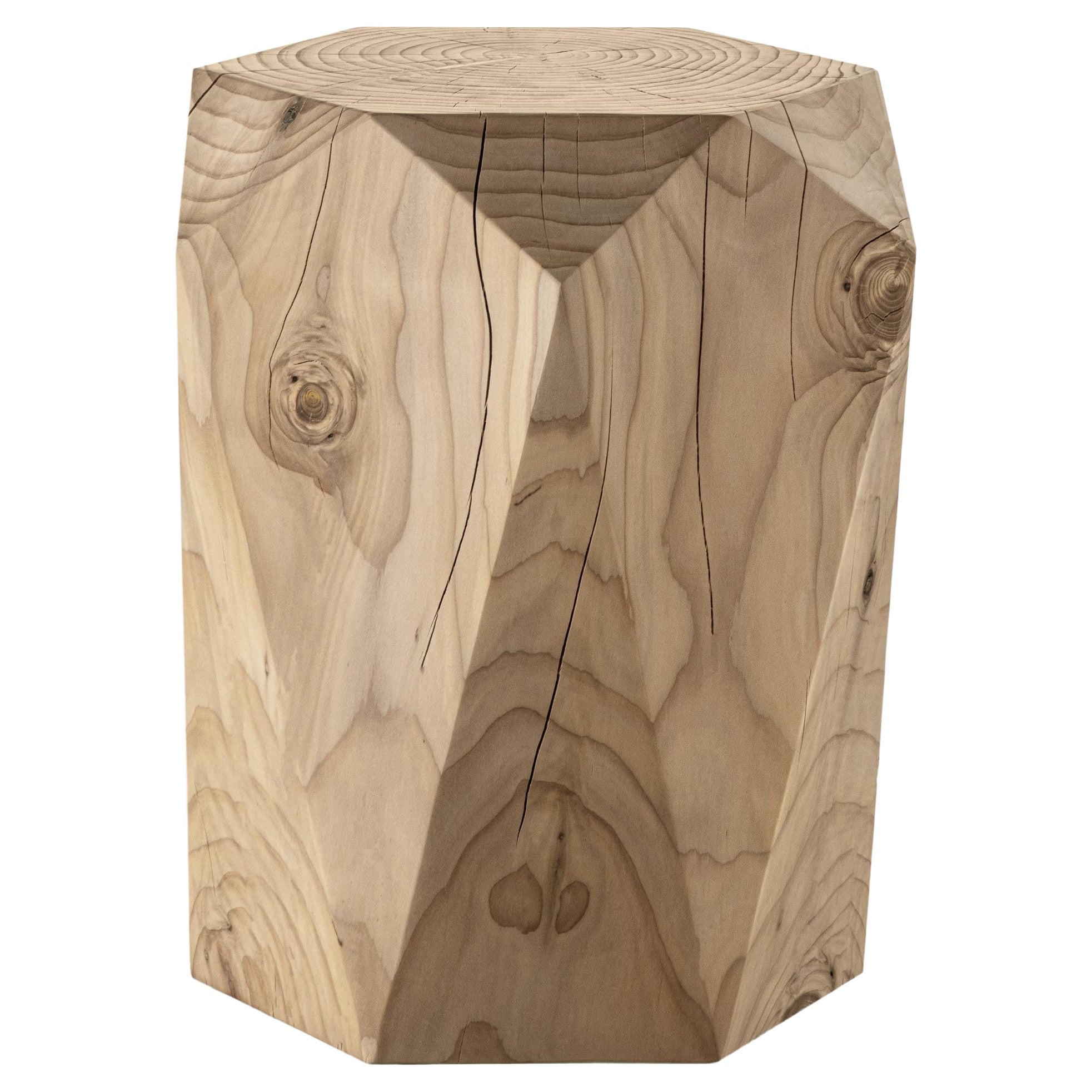 Diamond Stool Giovanni Tomasini Contemporary Natural Cedar Made in Italy Riva192