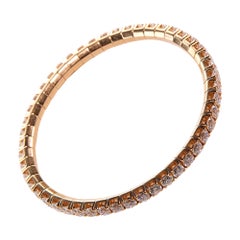 Diamond Stretch Tennis Bracelet in Rose Gold