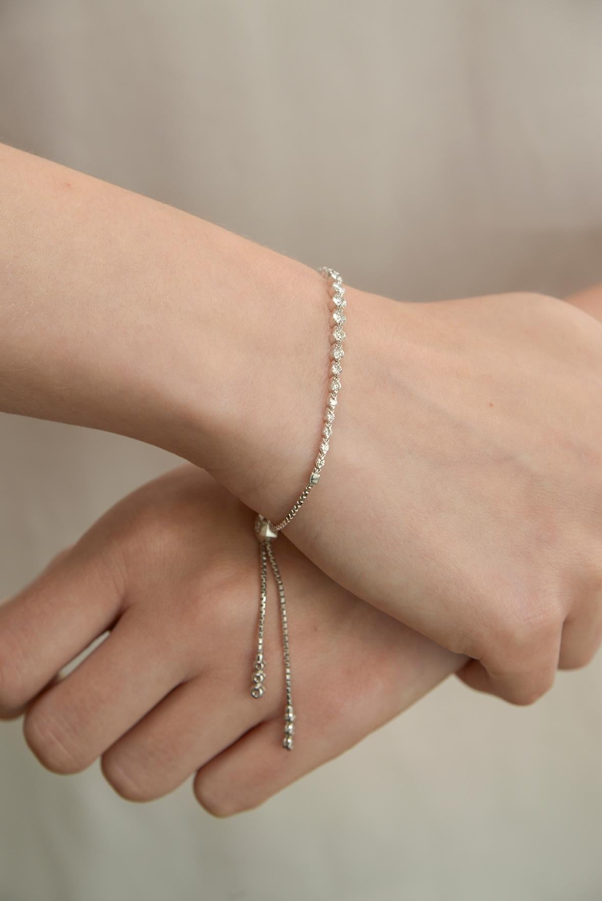 diamond bracelet on a string