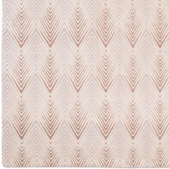 'Diamond Stripe_blush' Hand-Knotted, Contemporay, Geometric Wool and Silk Rug