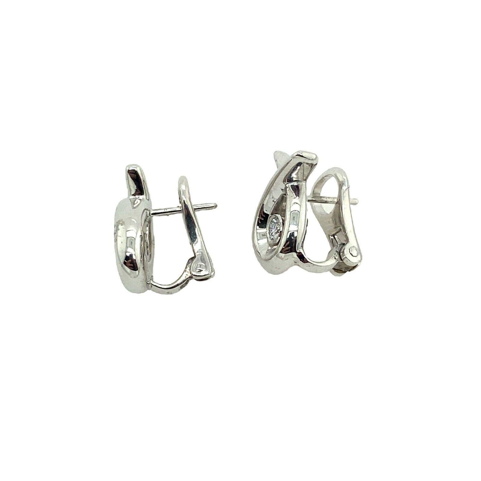 Orecchini con diamanti 0,25ct F/VS in oro bianco 18ct In condizioni ottime in vendita a London, GB