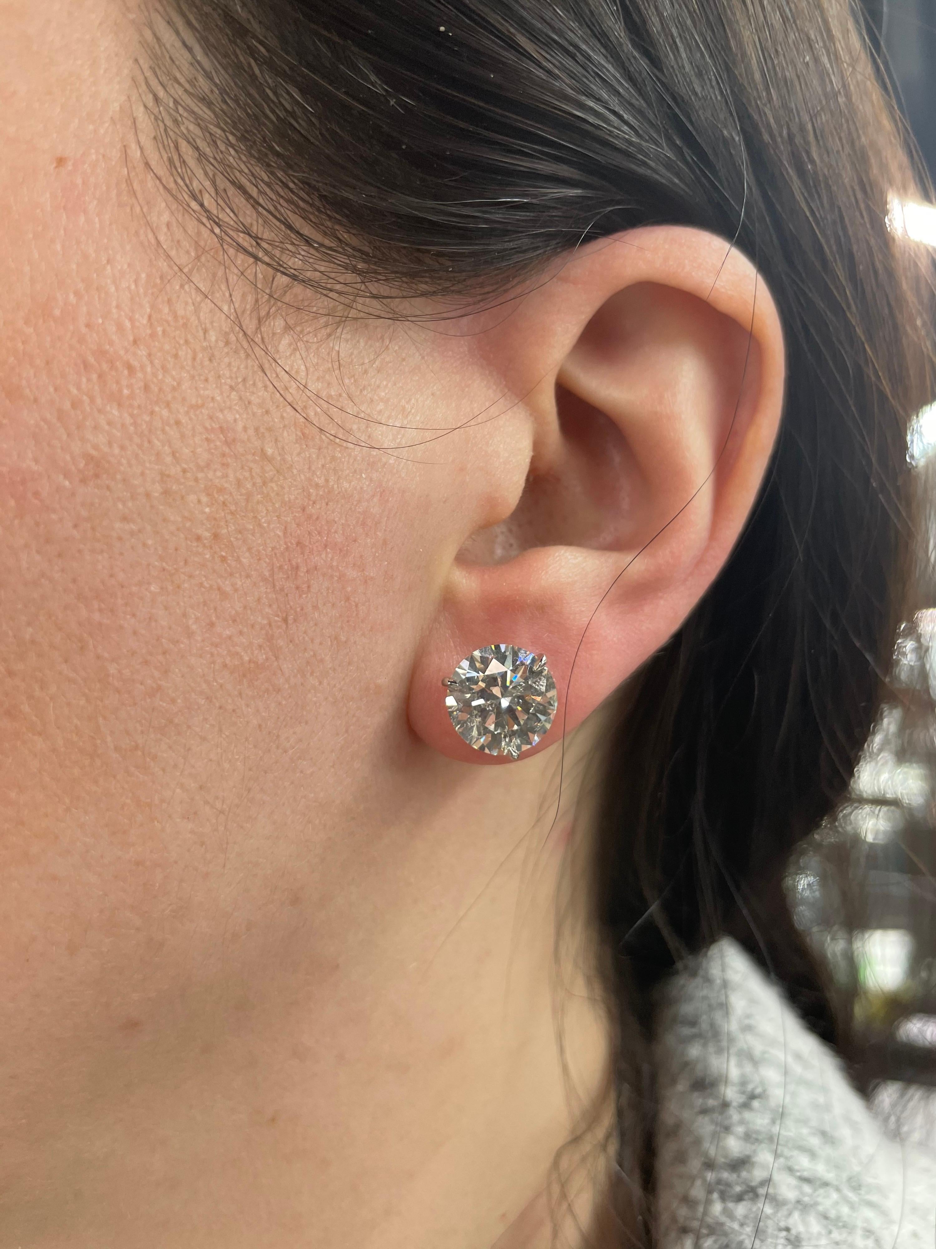 Diamond Stud Earrings 6.02 cts. 8